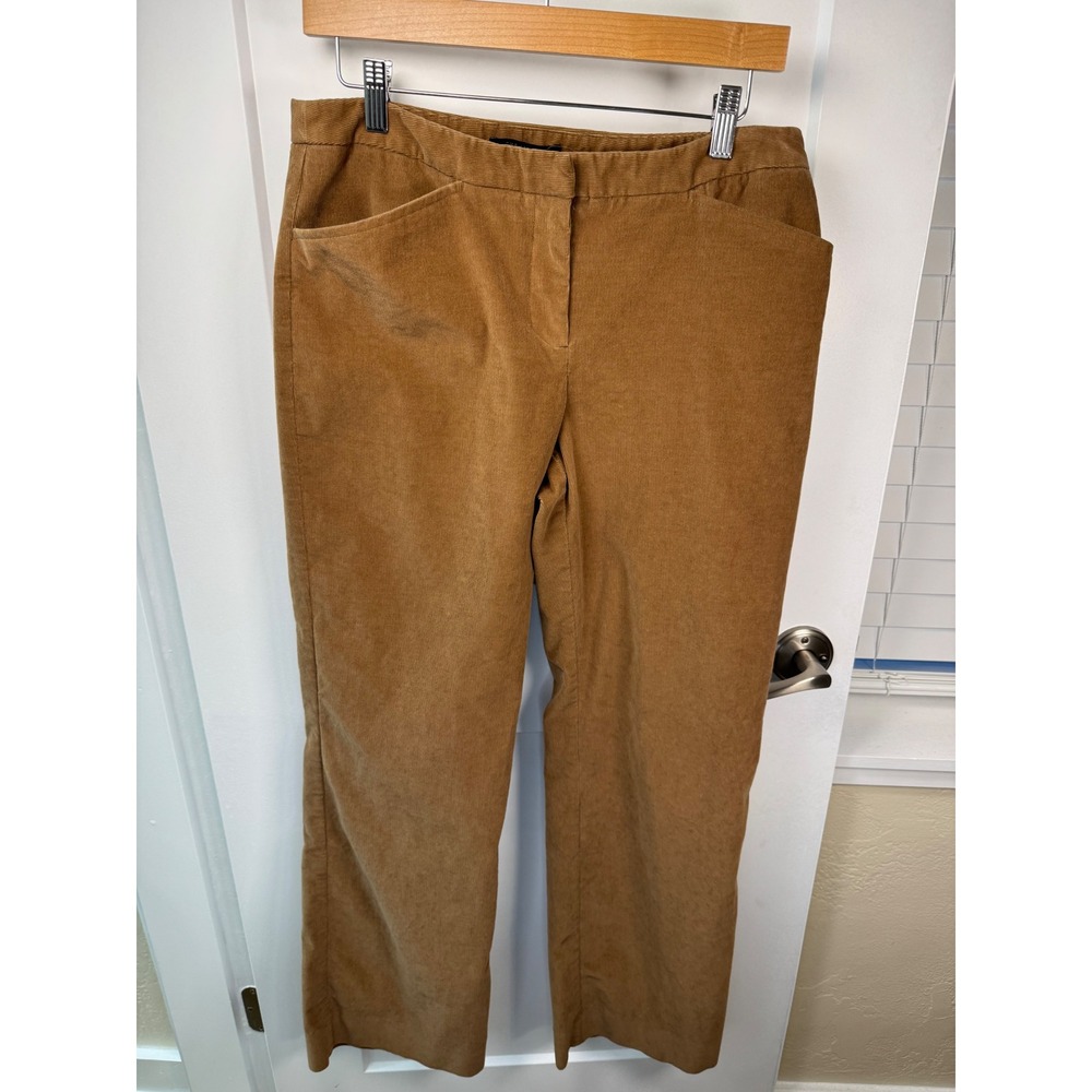 The Limited Stretch Fine Corduroy Pants Camel Tan Brown Straight Leg Size 10
